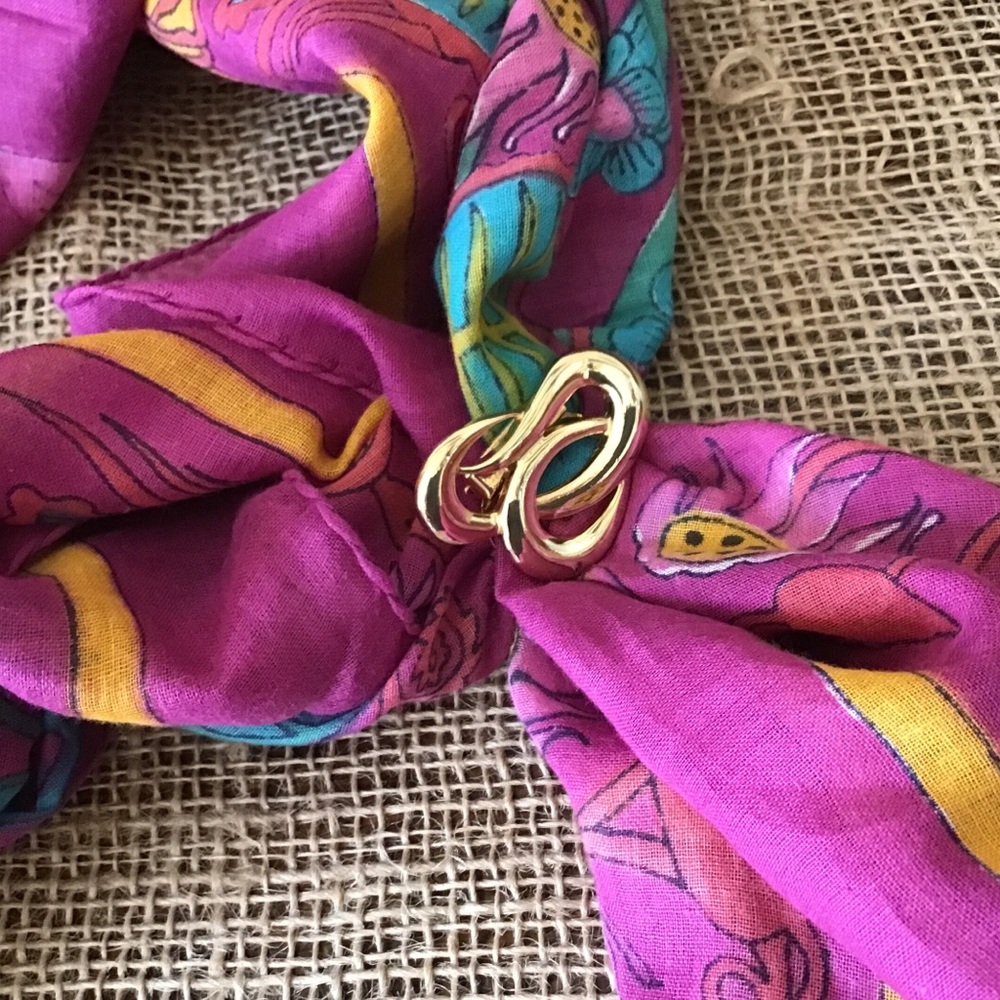 Vintage M. Jent signed scarf clip